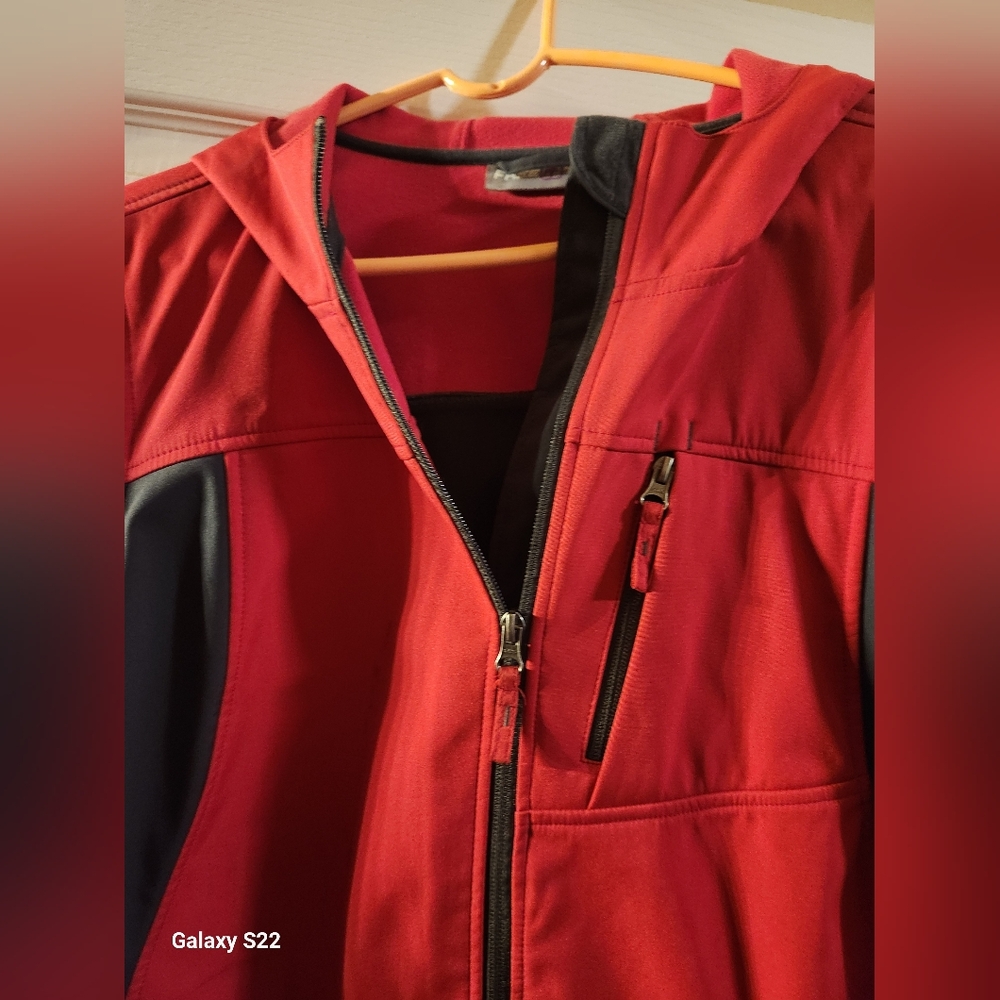 Fuschia and Grey Zip-Up Jacket